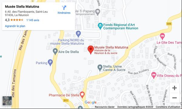 plan acces musee stella matutina saint leu